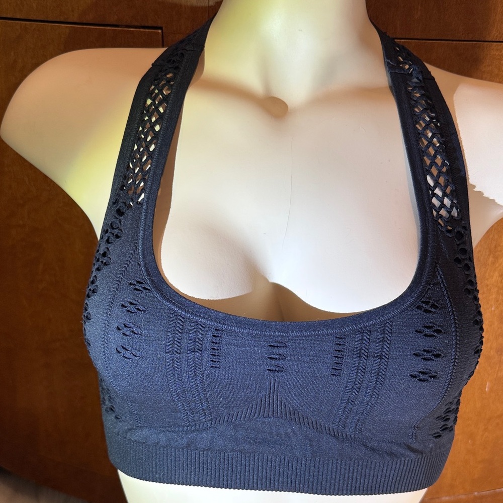 NikiBiki sports bra NWT Black Lace‎ Racerback Bralette OS XS S DOUBLE layer firm